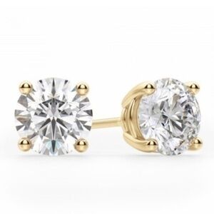 NWT Renaissance Collection 14k Yellow Gold Filled CZ Stud Earrings